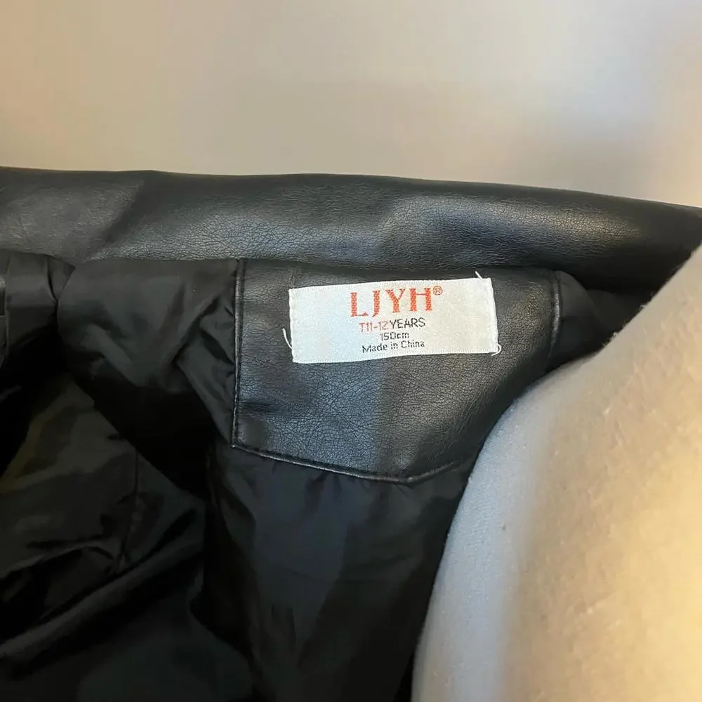 LJYH pleather leather jacket 11-12 years‎